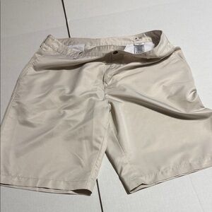 adidas Men's Beige Flat Front Shorts